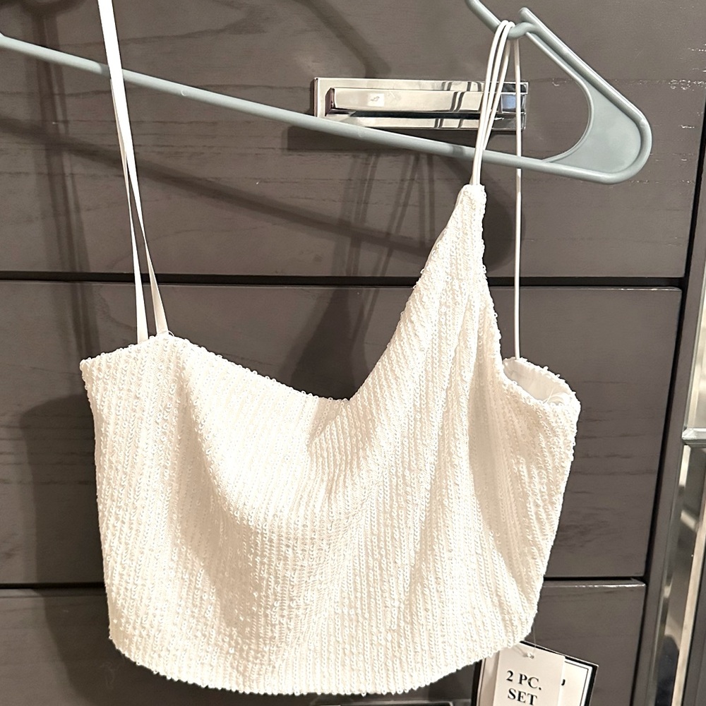 Macy’s Little White Dress (2-piece set) Large